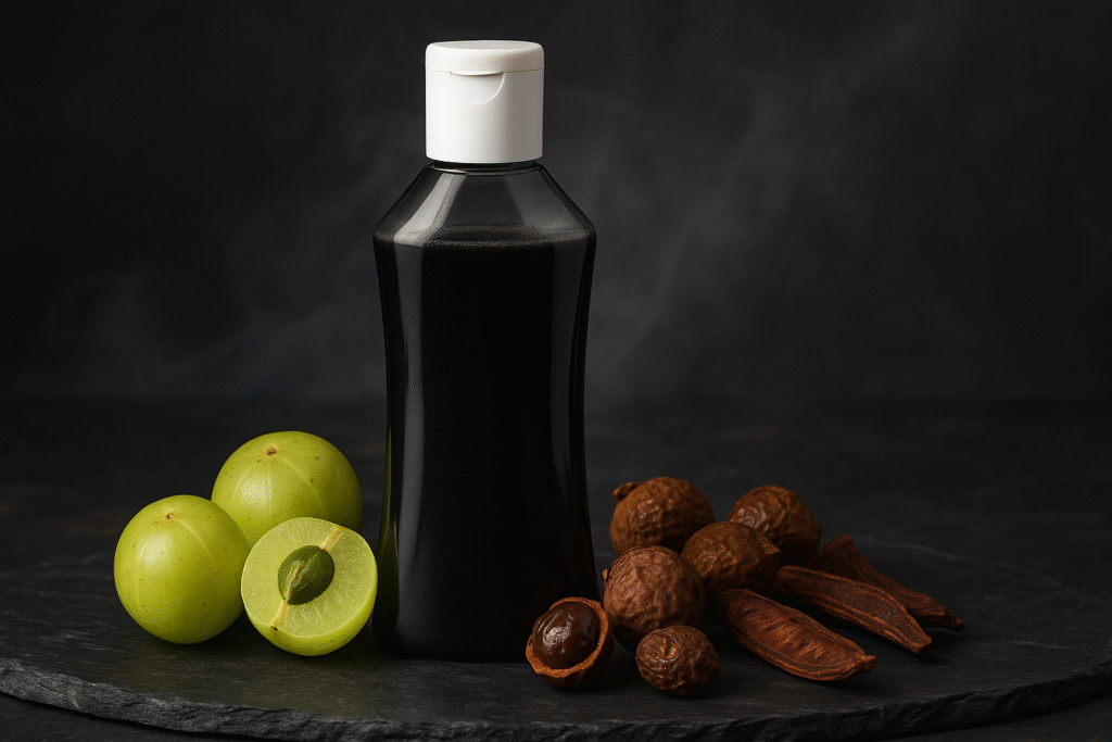 Best real Amla Reetha Shikakai herbal chemical free shampoo for hairfall and dandruff