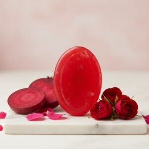 Handmade Rose Beetroot Soap for Skin Brightening & Softness | Hydrating Base