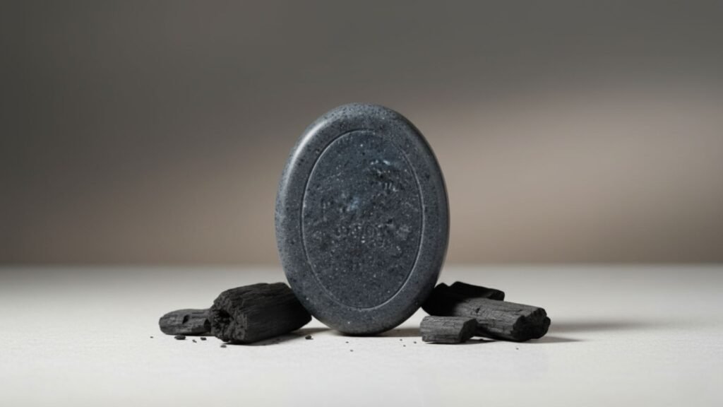 Gaumay Pure Activated charcoal soap for deep cleansing of oil dirt and pollution from skin