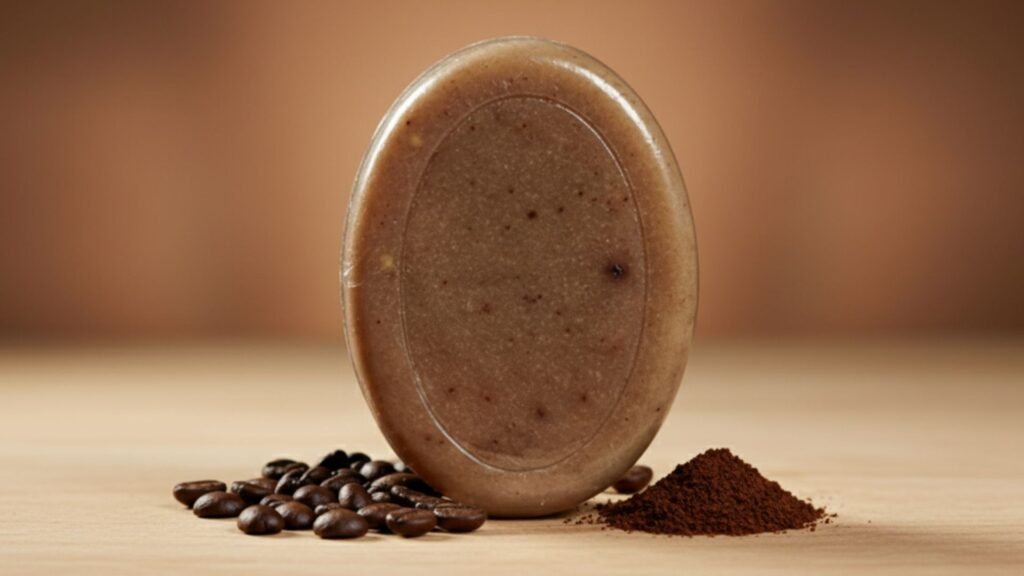 Vaidayu Natural and Handmade De Tan soap for sun burn polution and skin tanning problems made from pure coffee for all skin types