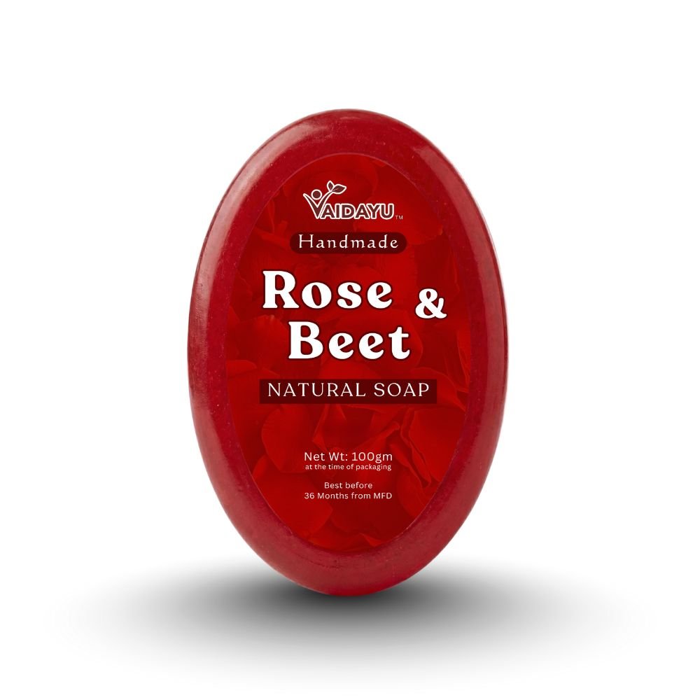 Why Your Soap Should Be Translucent: The Secret to "Glass Skin" in India 2 Translucent Rose and Beetroot handmade soap bar with glycerin for dry skin