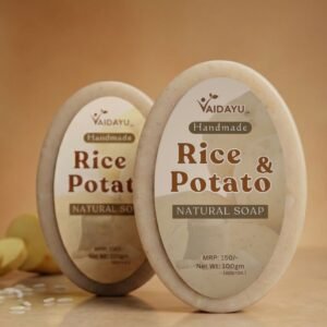 Vaidayu Natural Rice & Potato Handmade Soap – Pack of 2 (100g Each) | Skin Brightening & Even Skin Tone
