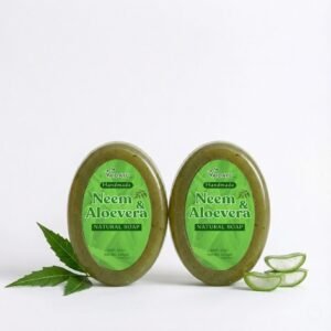 Vaidayu Natural Neem & Aloe Vera Handmade Soap – Pack of 2 (100g Each) | Acne Control & Antibacterial Protection